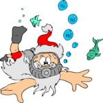 Santa Scuba Diving 3