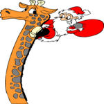 Santa on Giraffe