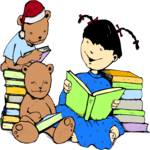 Girl & Bears Reading