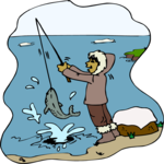 Eskimo Catching Fish