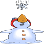 Snowman Catching Snowflake