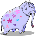 Elephant with Flowers