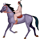 Native American on Horse 2