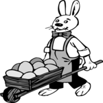 Bunny with Wheelbarrow
