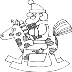 Santa on Rocking Horse