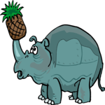 Rhino with Pineapple