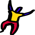 Colorful Man Jumping