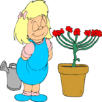 Menorah Plant & Girl