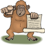 Gorilla with Proclamation