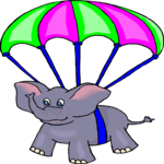 Elephant Parachuting