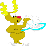 Reindeer & Tennis Racquet 1