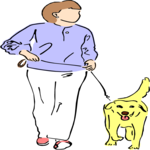 Woman Walking Dog 1