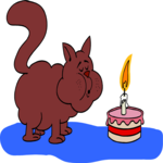 Cat Blowing Out Candle