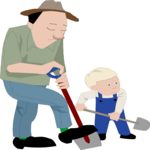 Father & Son Digging