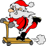 Santa on Scooter