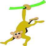 Monkey Hanging by Tail