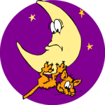 Cat Clinging to Moon