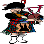 Scottish Man & Bagpipe 2