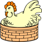 Hen in Basket