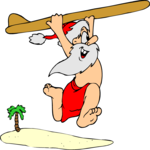 Santa & Surfboard 2