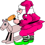 Santa & Rocking Horse