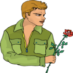 Man with Rose