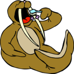 Walrus Brushing Teeth