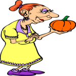 Woman with Pumpkin