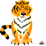 Tiger with Mouse