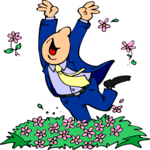 Jumping in Flowers