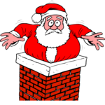 Santa in Chimney 09