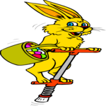 Bunny on Pogo Stick