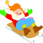 Elf on Sled