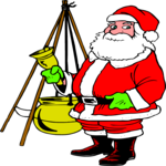 Santa Ringing Charity Bell