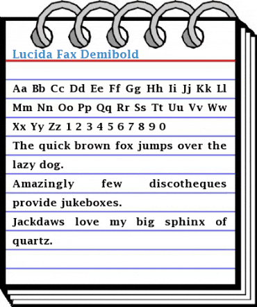 Lucida Fax Demibold Font