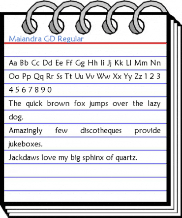 Maiandra GD Regular Font