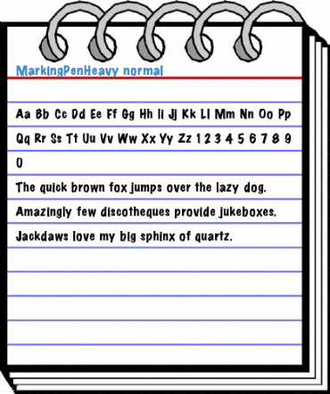 MarkingPenHeavy normal Font