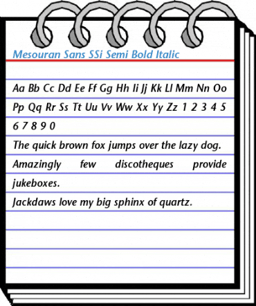 Mesouran Sans SSi Font