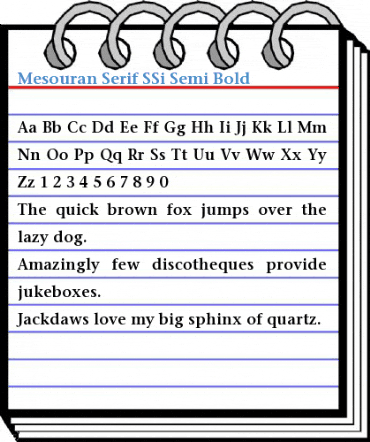 Mesouran Serif SSi Font