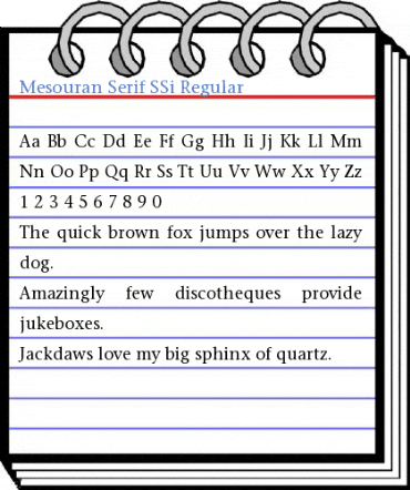 Mesouran Serif SSi Regular Font