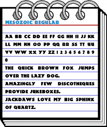 Mesozoic Regular Font