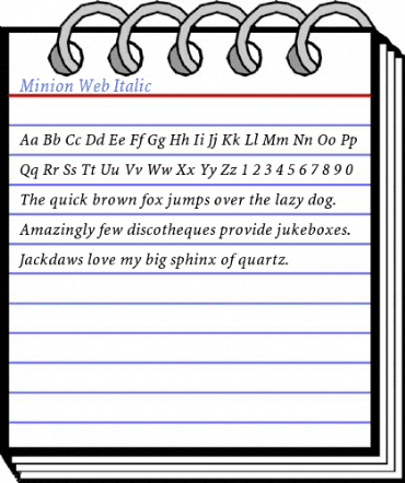 Minion Web Italic Font