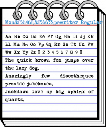 Mom��pewriter Regular Font