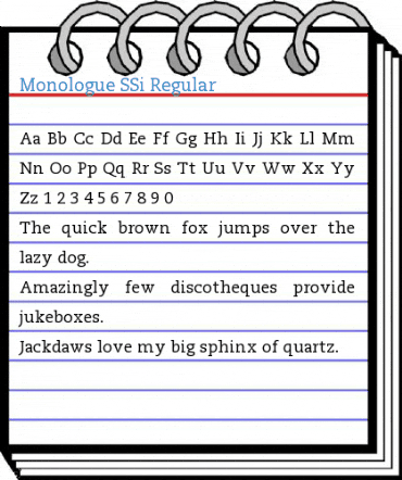 Monologue SSi Regular Font