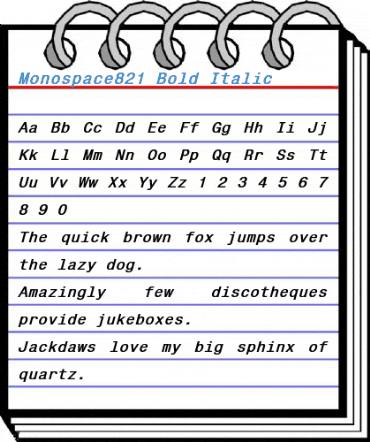 Monospace821 Font