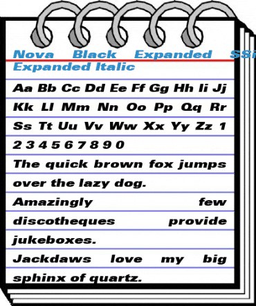 Nova Black Expanded SSi Font