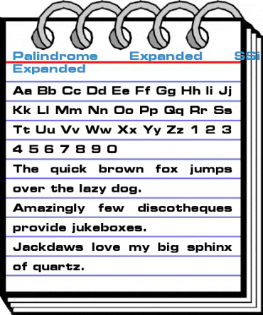 Palindrome Expanded SSi Font