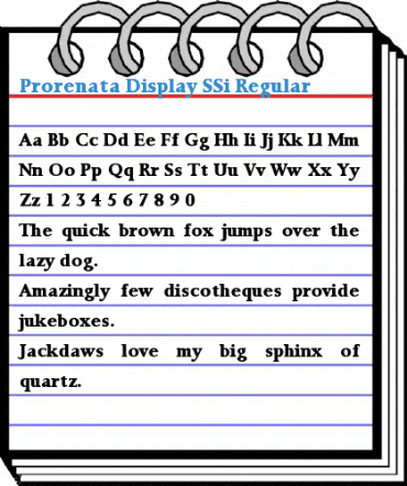 Prorenata Display SSi Regular Font