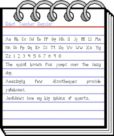 Robot Teacher Regular Font