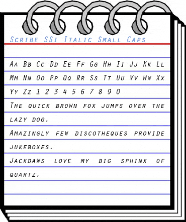Scribe SSi Italic Small Caps Font